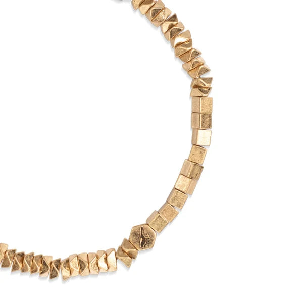 Mini Metal Stacking Bracelet Geometric Gold