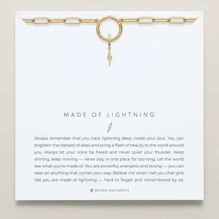 Made of Lightning Charm Necklace