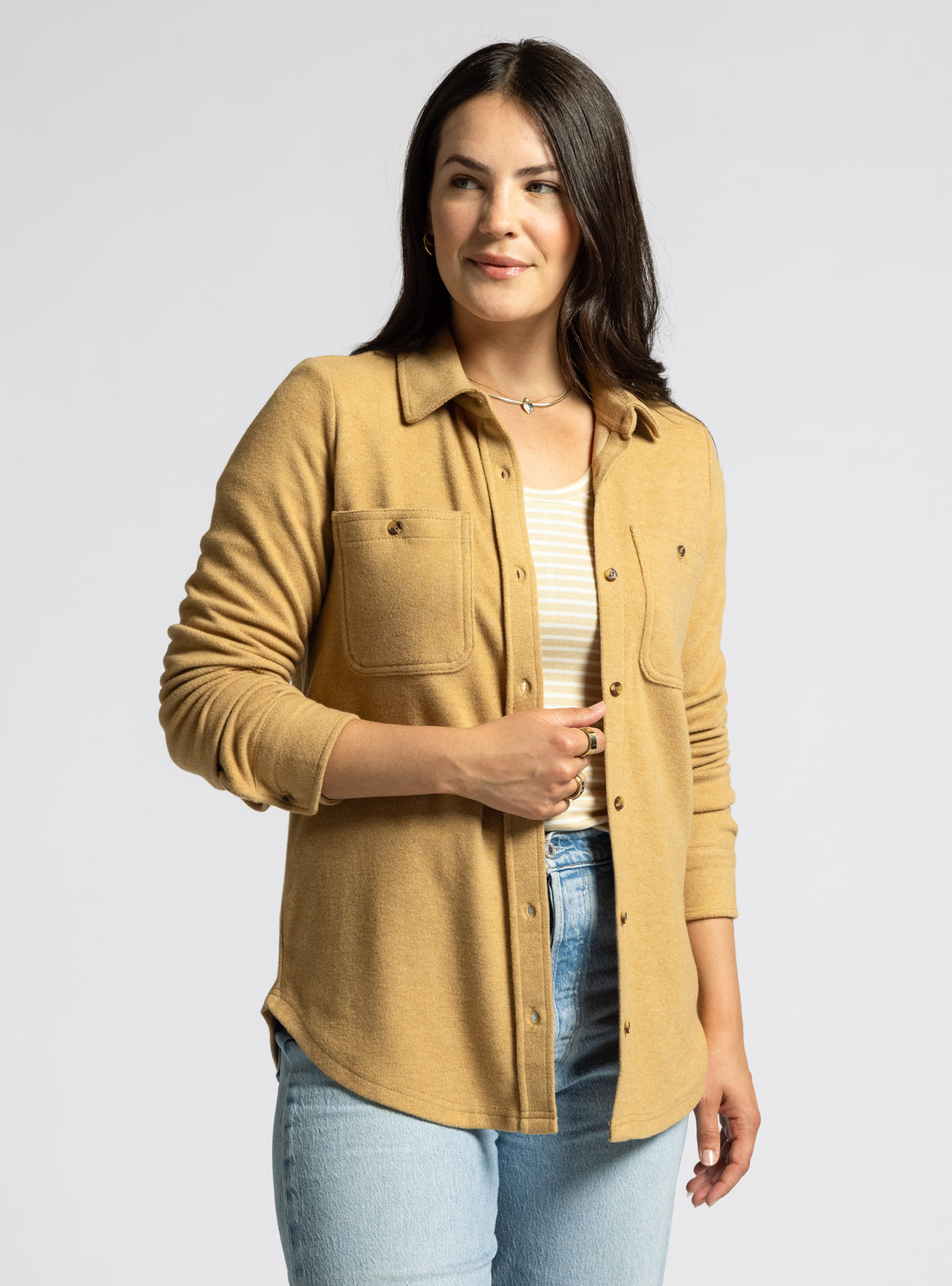 Lewis Button Up Shirt Iced Coffee