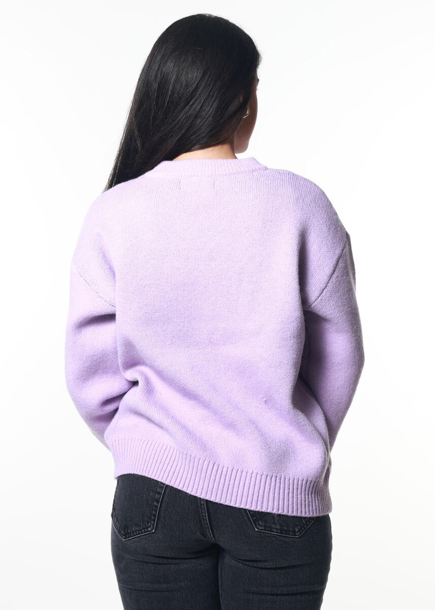 Bite Me Cherries Oversize Sweater Lilac
