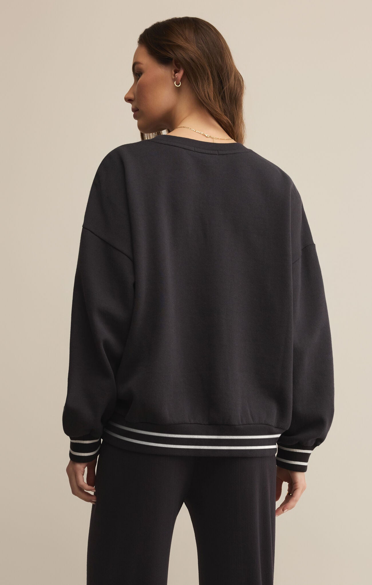 Oversized Go Team Sweatshirt Black Sand