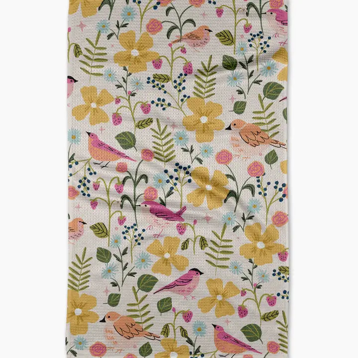 Geometry Tea Towel Summer Songbirds