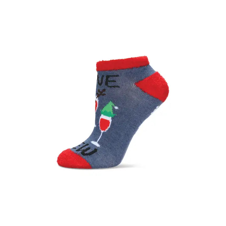 Tis The Season To Wine Low Cut Socks