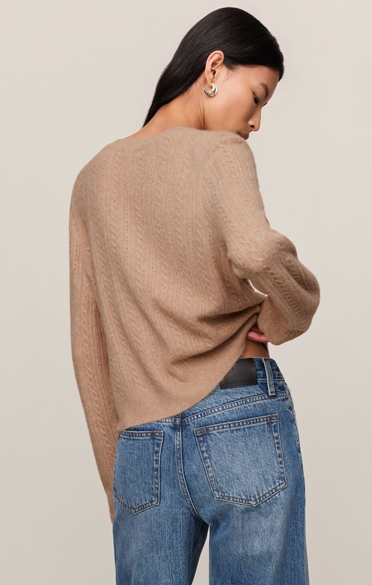 Medina Pointelle Cardigan Macaroon