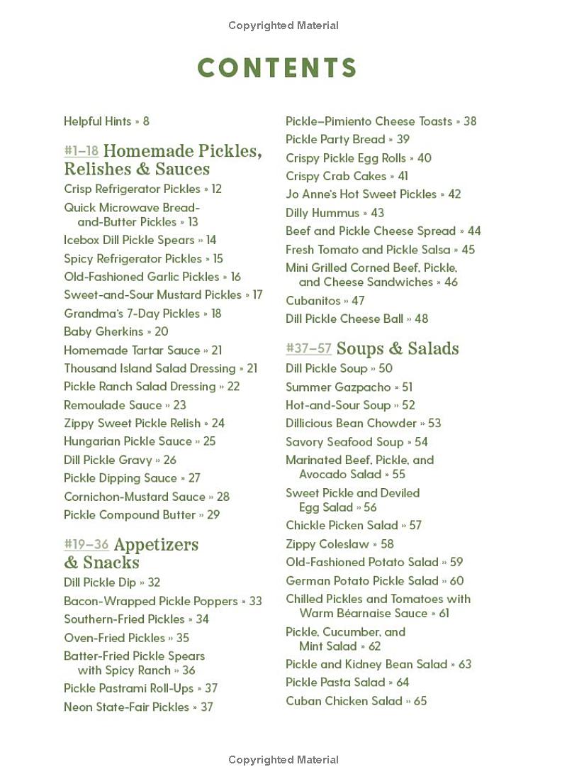 101 Things to Do with a Pickle Cookbook