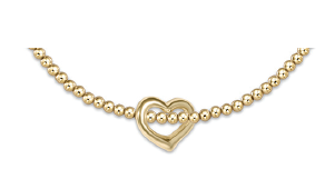 Extends Classic Gold Love Gold Charm Bracelet
