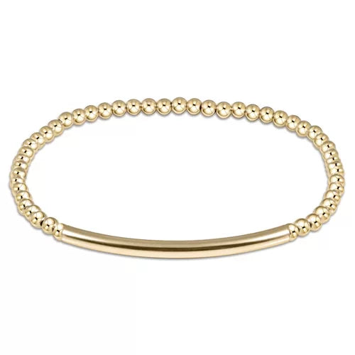 Classic Gold 3mm Bead Disc Bracelet Blessed Gold Disc