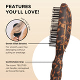 Teleties Hair Brush Tortoise Detangler - Thick Hair