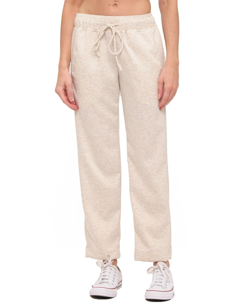 Drawstring Waist Lounge Pants Oatmeal Heather