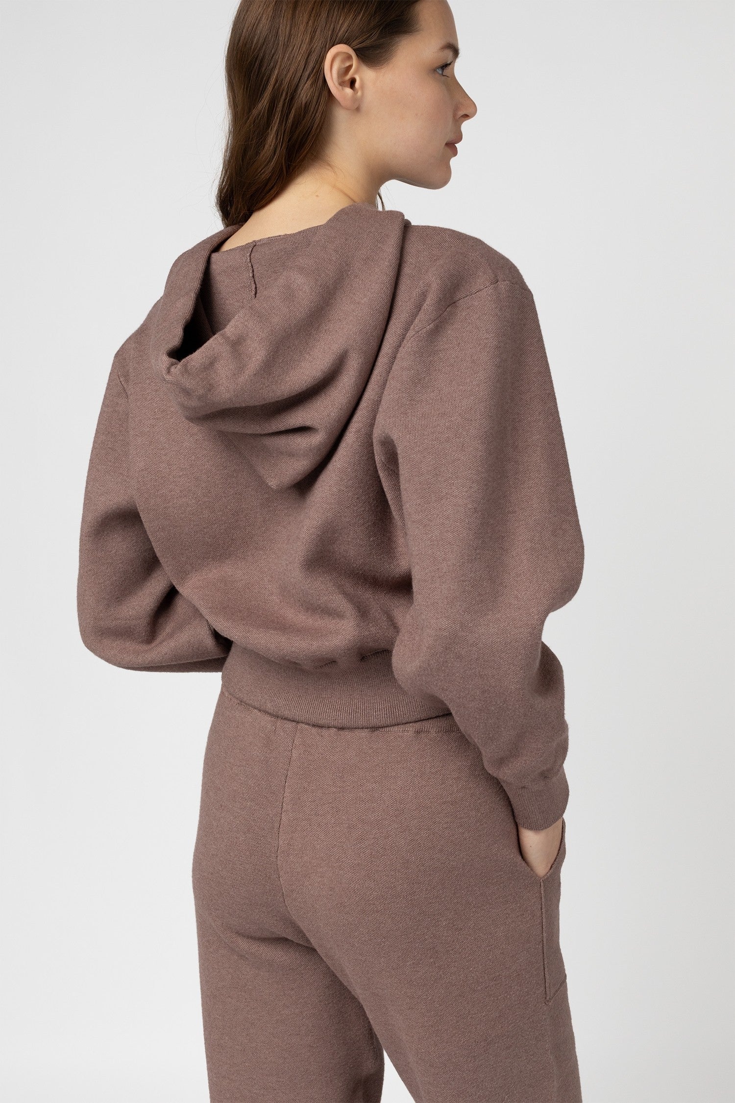 Stevie Hooded Sweateer Brown