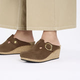 Fanny Clog Wedges Dark Tea