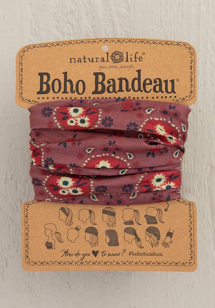 Full Boho Bandeau Red Cream