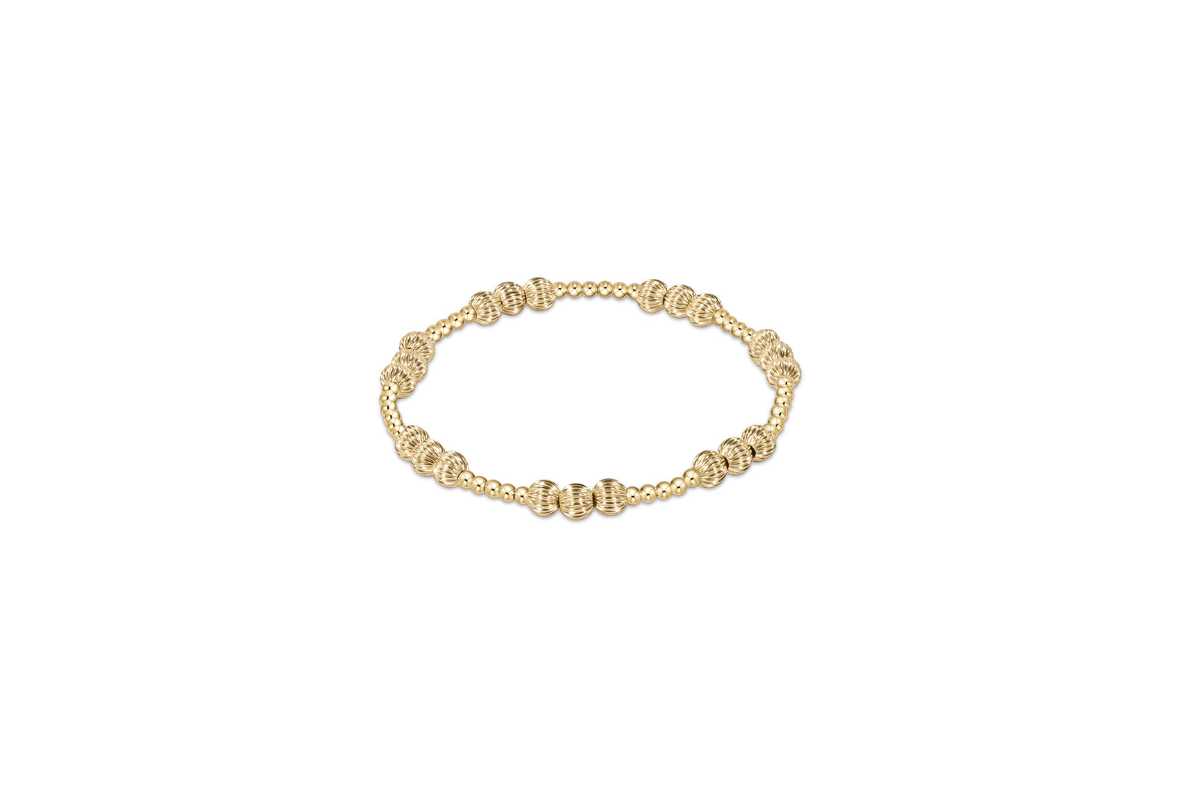 Dignity Joy Pattern Bead Bracelet Gold