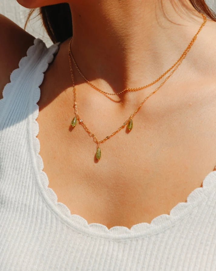 Peridot Charm Necklace