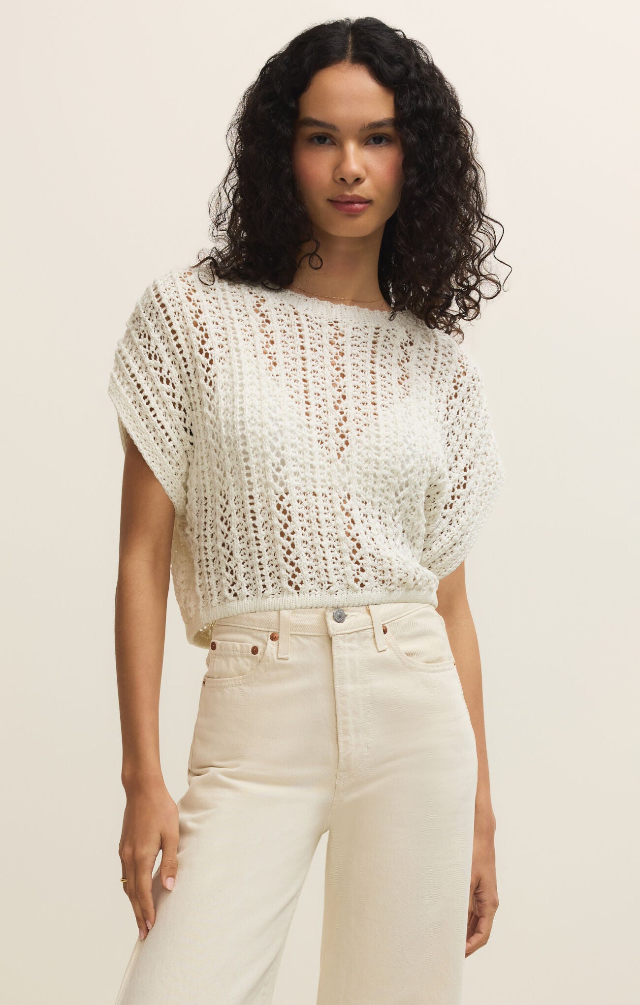 Ballast Crochet Top White