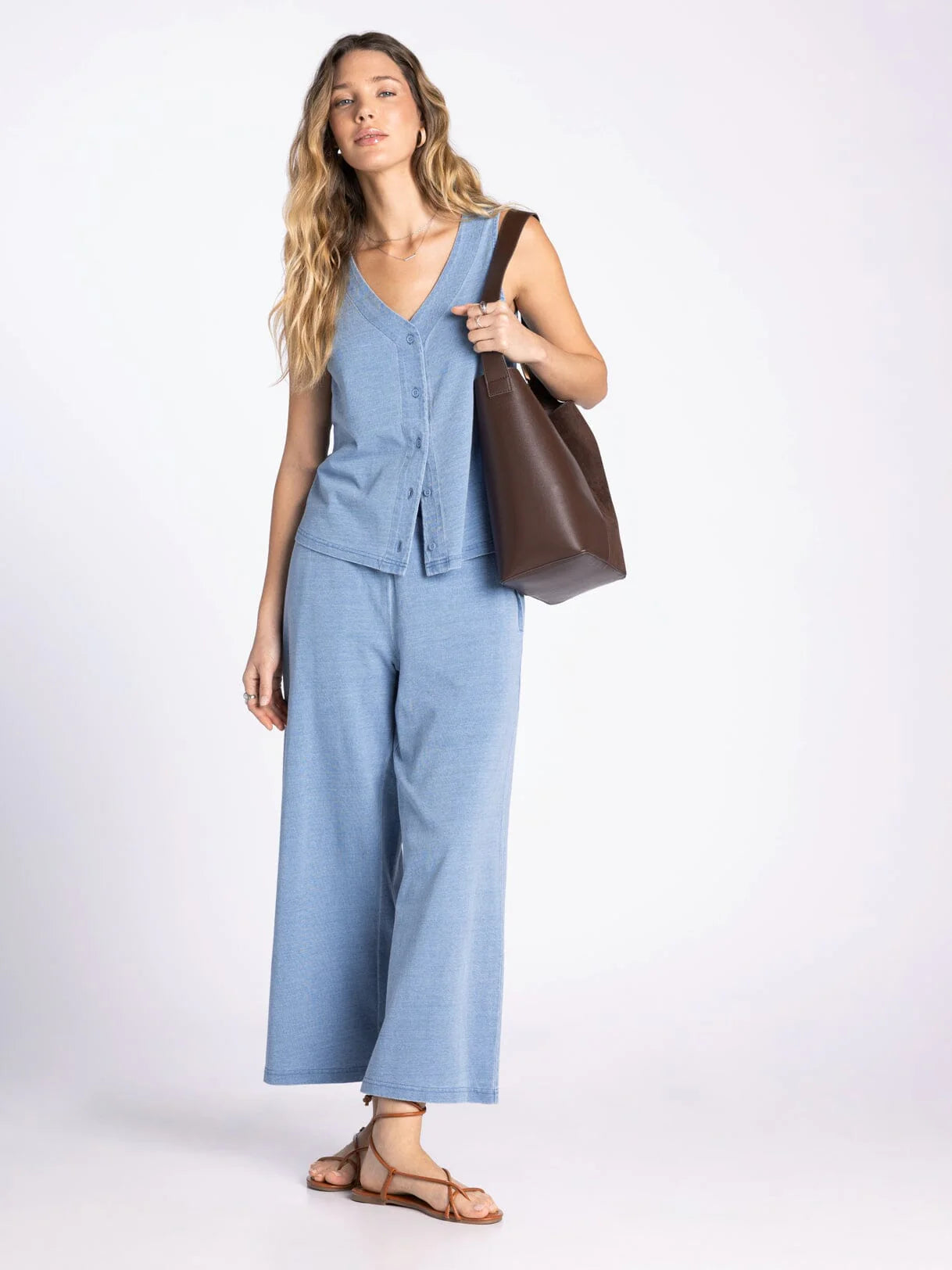 Allium Top Light Denim Blue