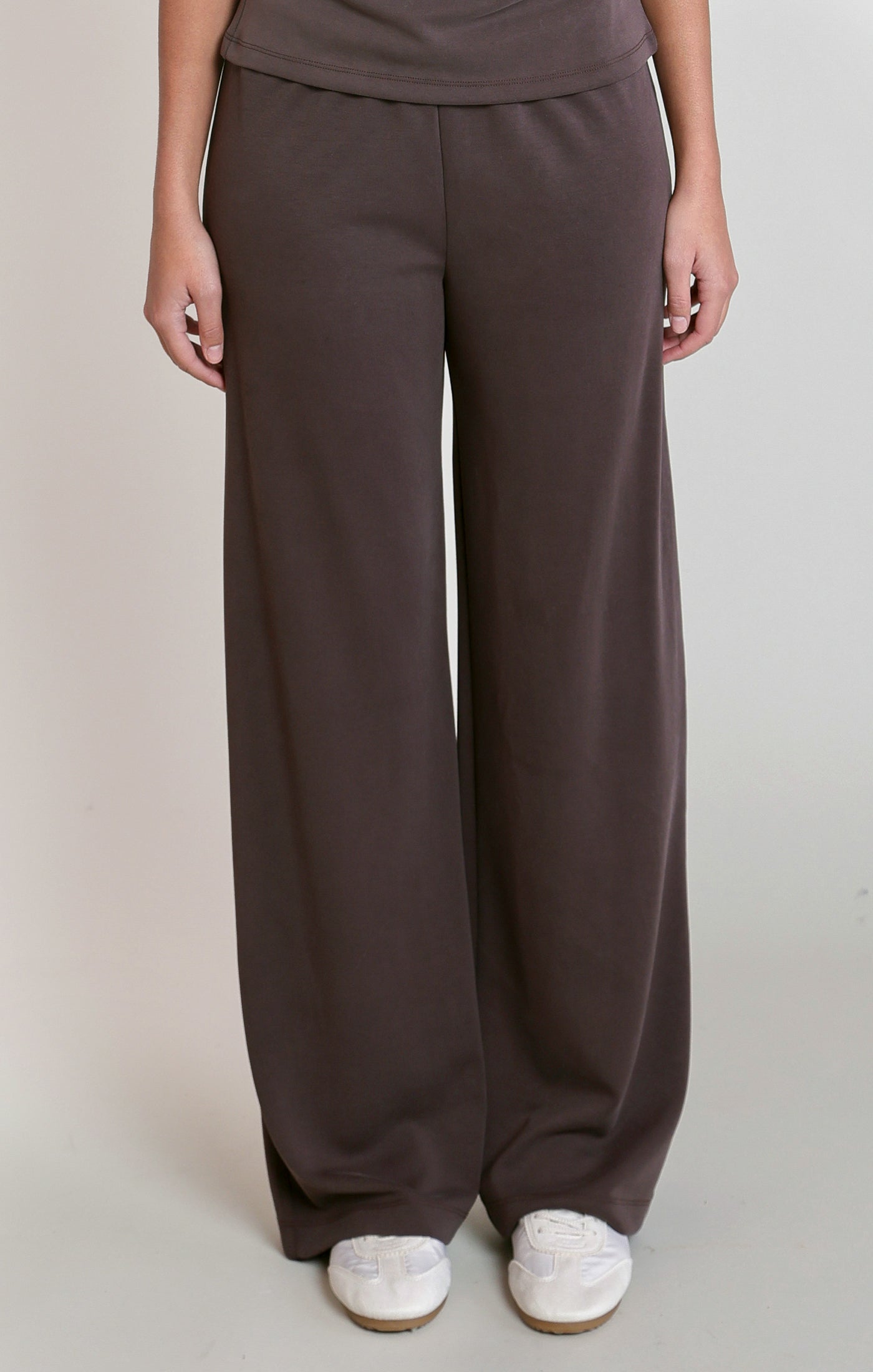 Wide Leg Pocket Pants Soft Brown