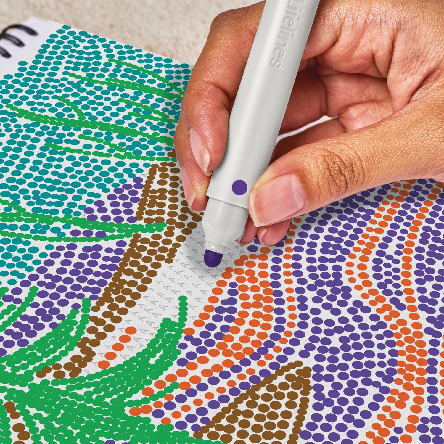 Lifelines FlowArt Dot By Letter Book Landscapes