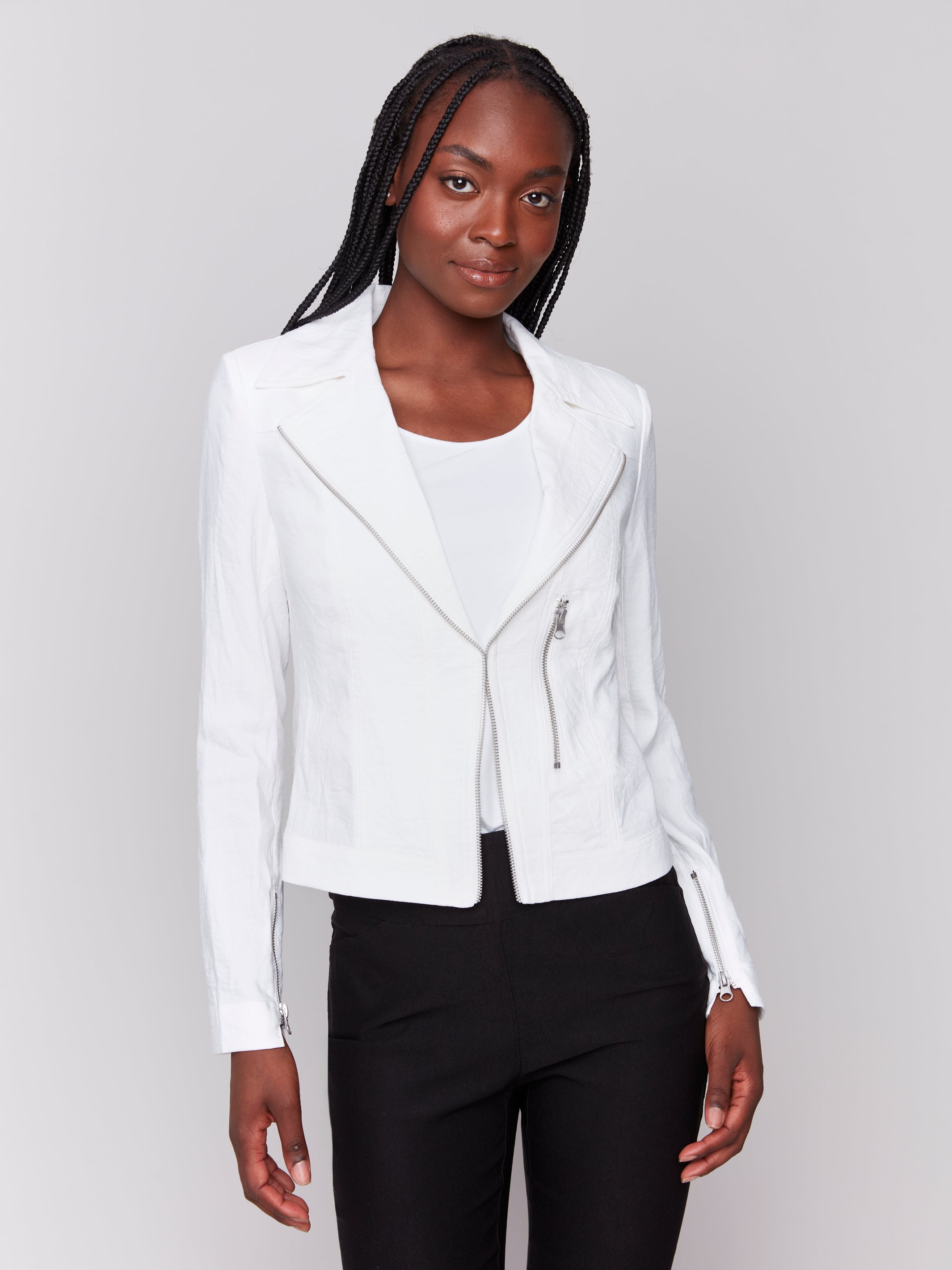 Biker Jacket White