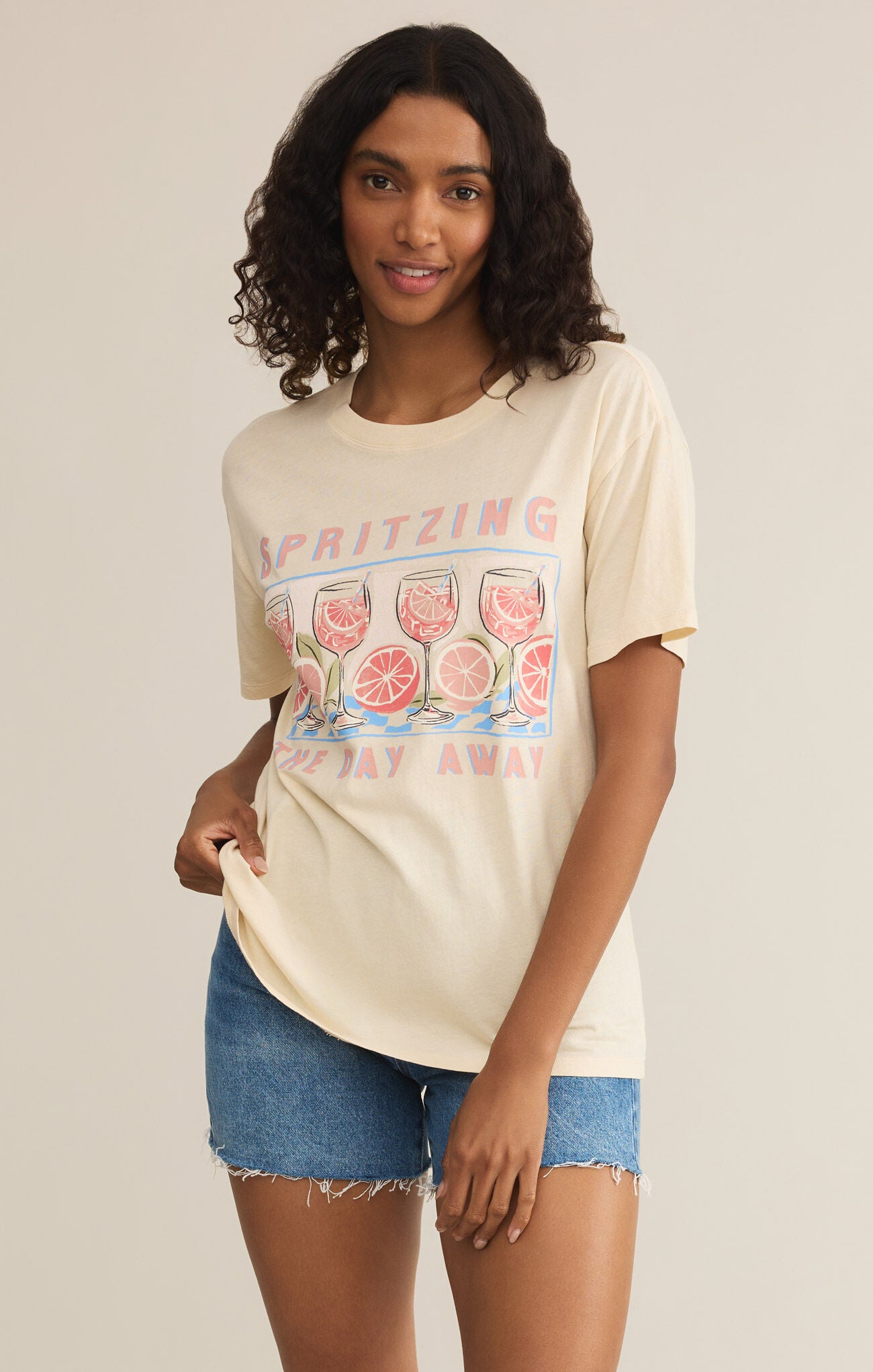 Spritz Boyfriend Tee Sandshell