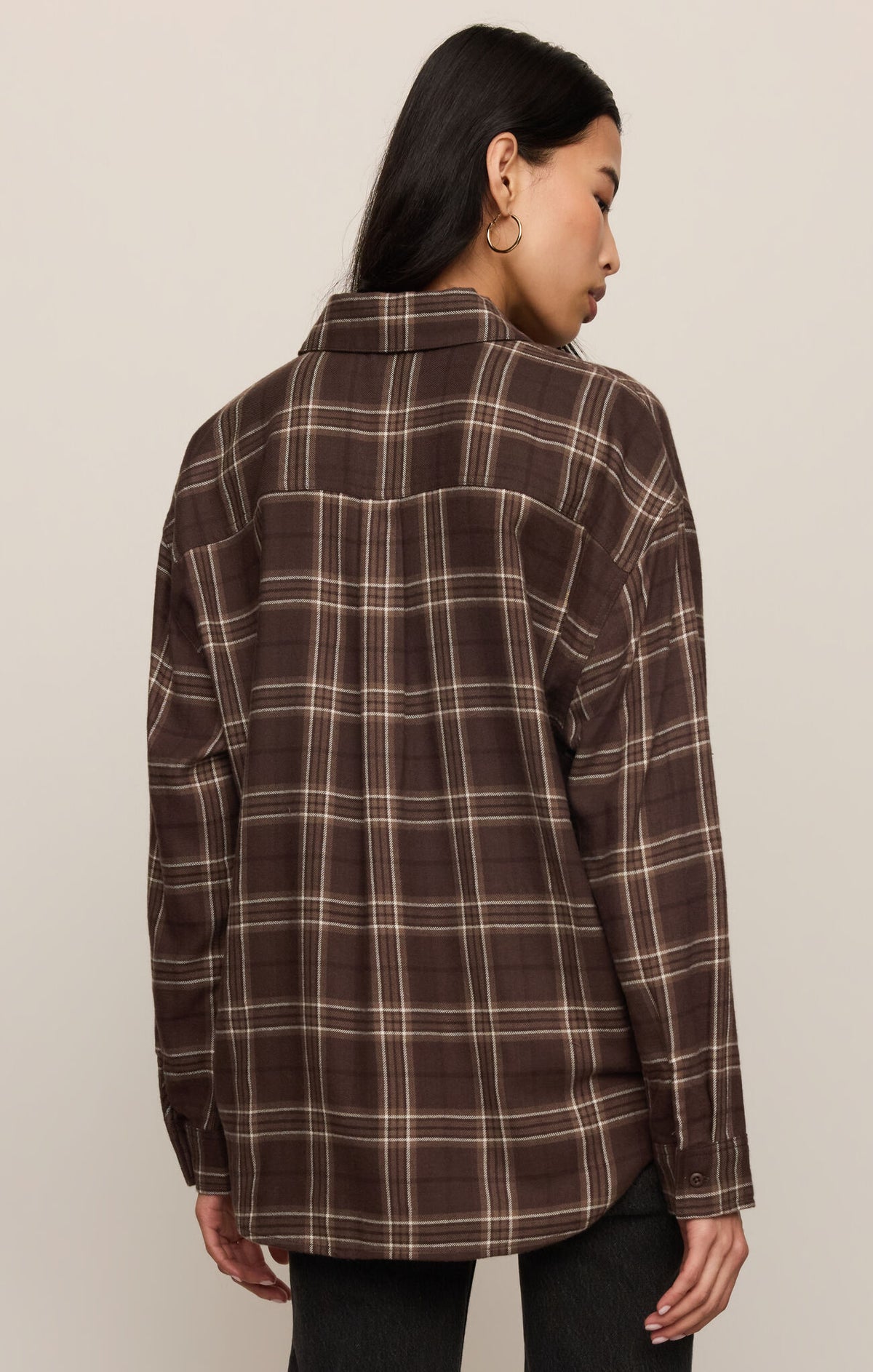 River Plaid Button Up Dark Roast