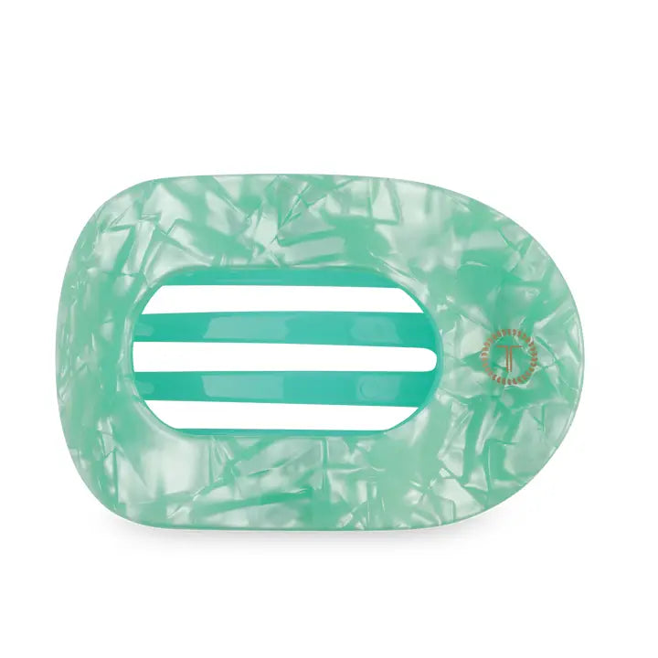 Teleties Large Flat Round Clip Spring Splash