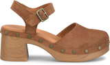 Tribeca Suede Platform Clogs Tan