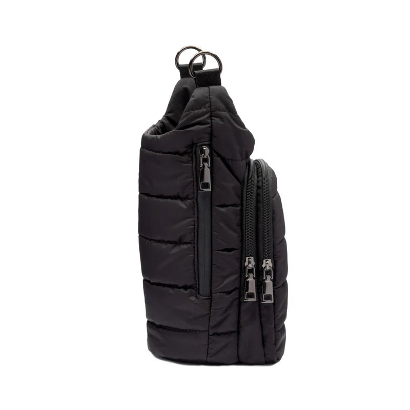 HydroBag Handle Crossbody Black Matte | Grey Black Stripe