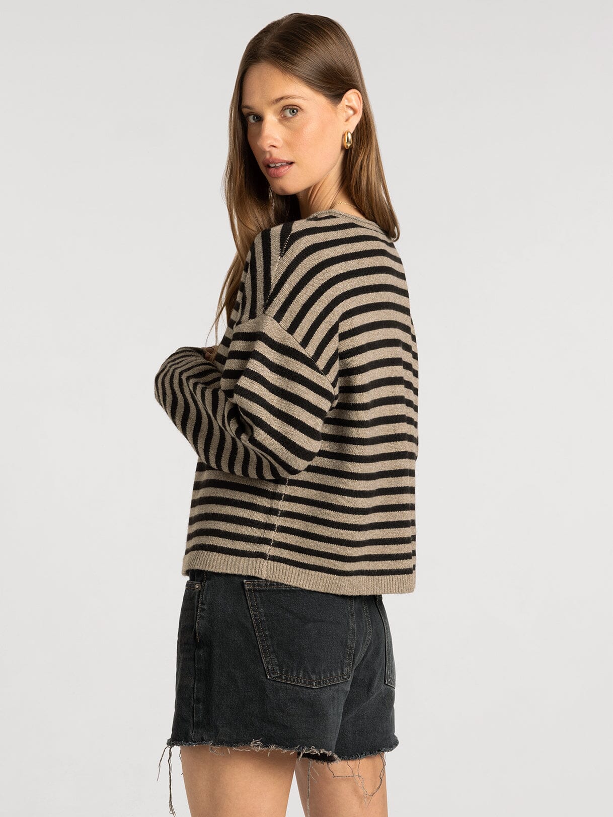 Dover Cardigan Pewter Black