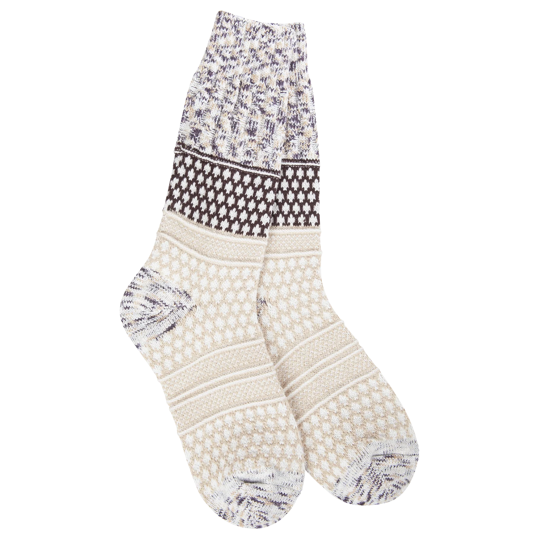 Weekend Gallery Textured Crew Sock Cookie Dough Multi