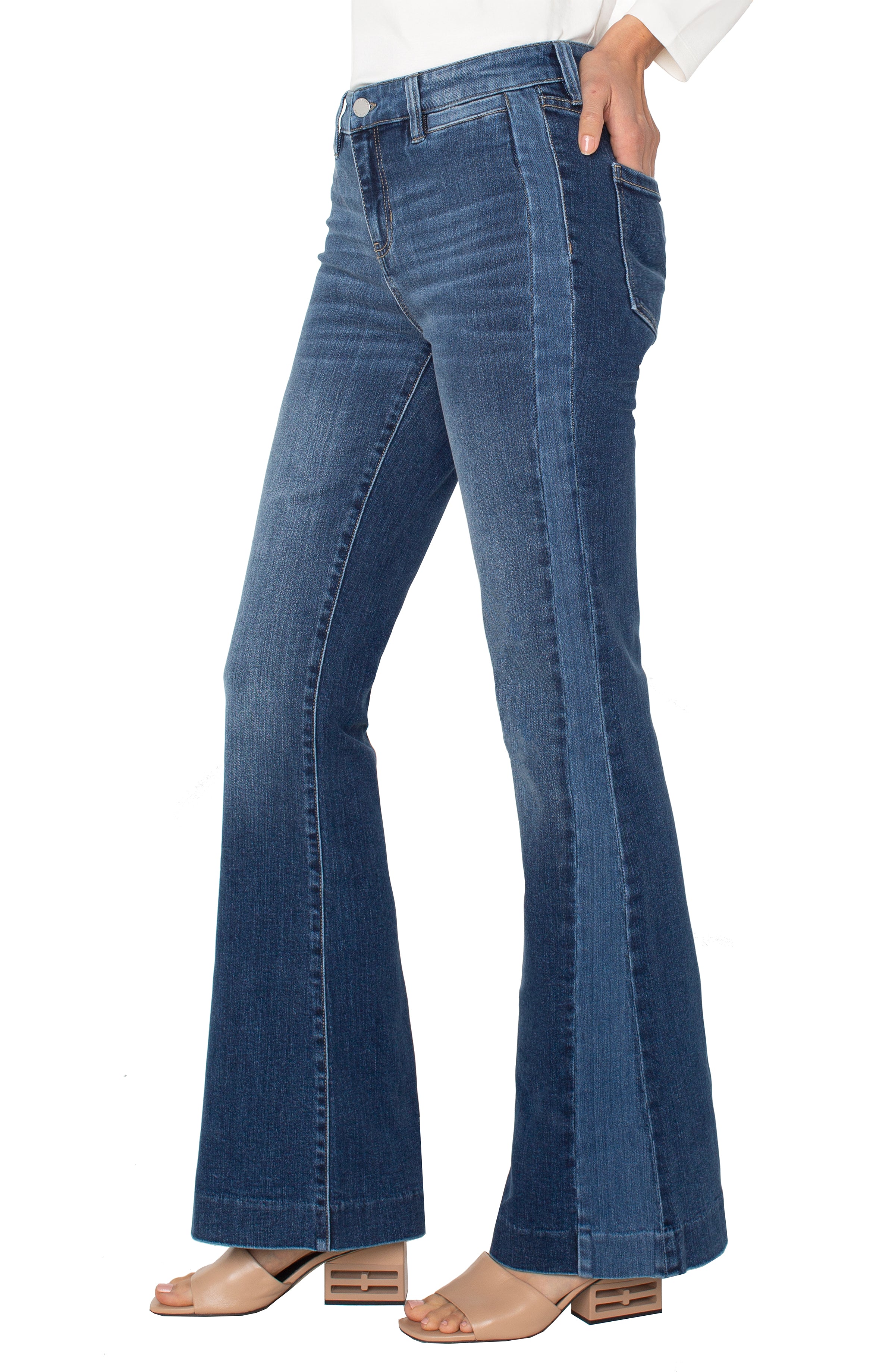 Block Detail Hannah Flare Jeans Ridgely