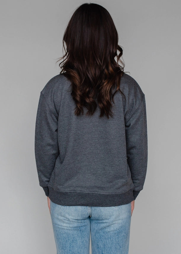 Campfire Drinking Team Crew Neck Sweatshirt Dark Grey