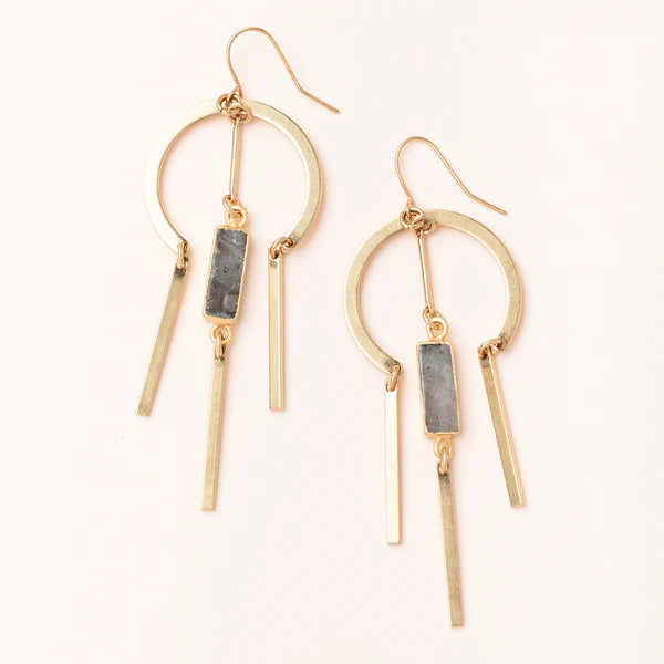 Dream Stone Earrings Labradorite/Gold