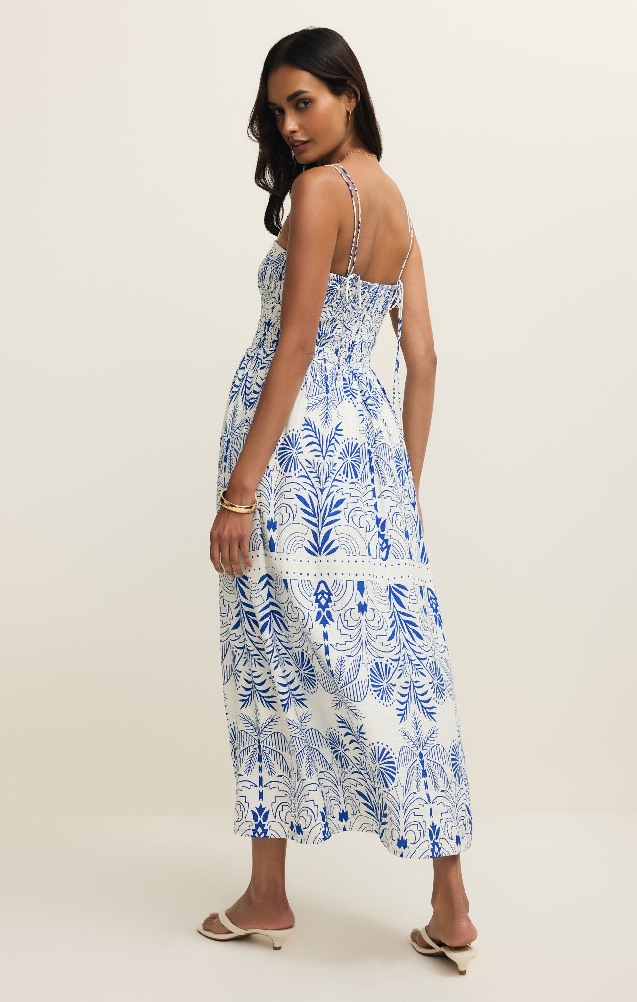 Nadine Palm Maxi Dress Nautical