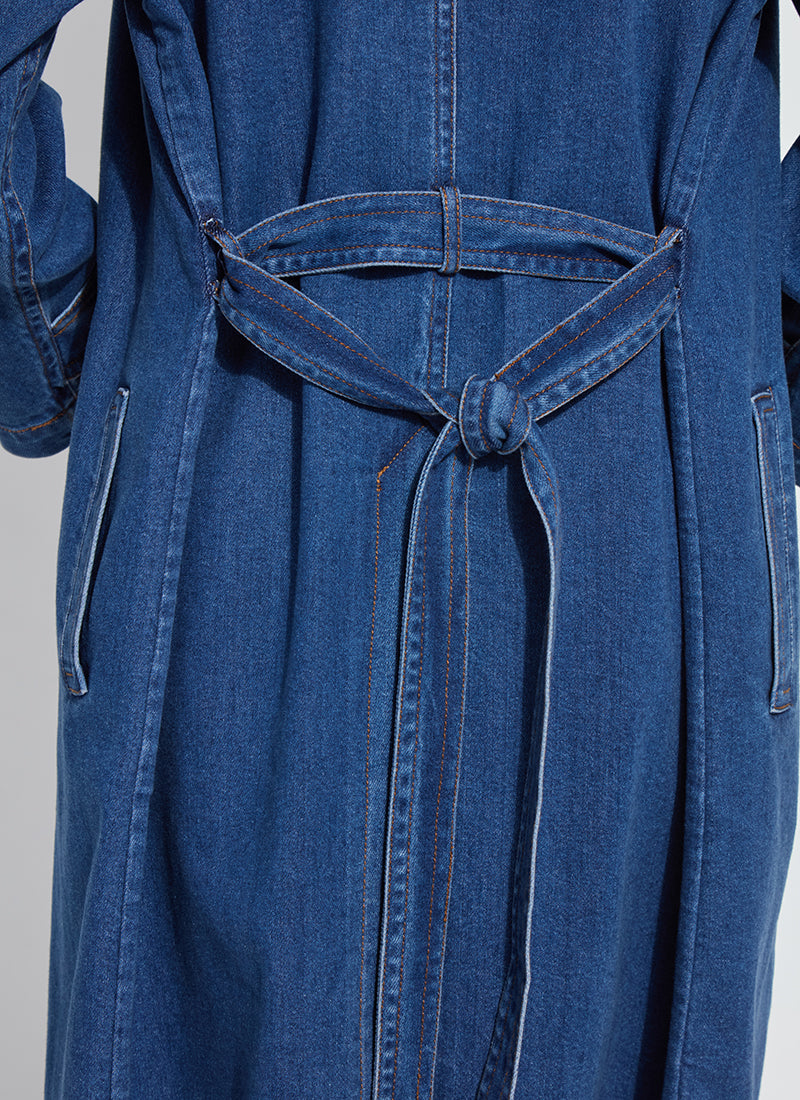 Paris Tencel Denim Trench Dark Midwash