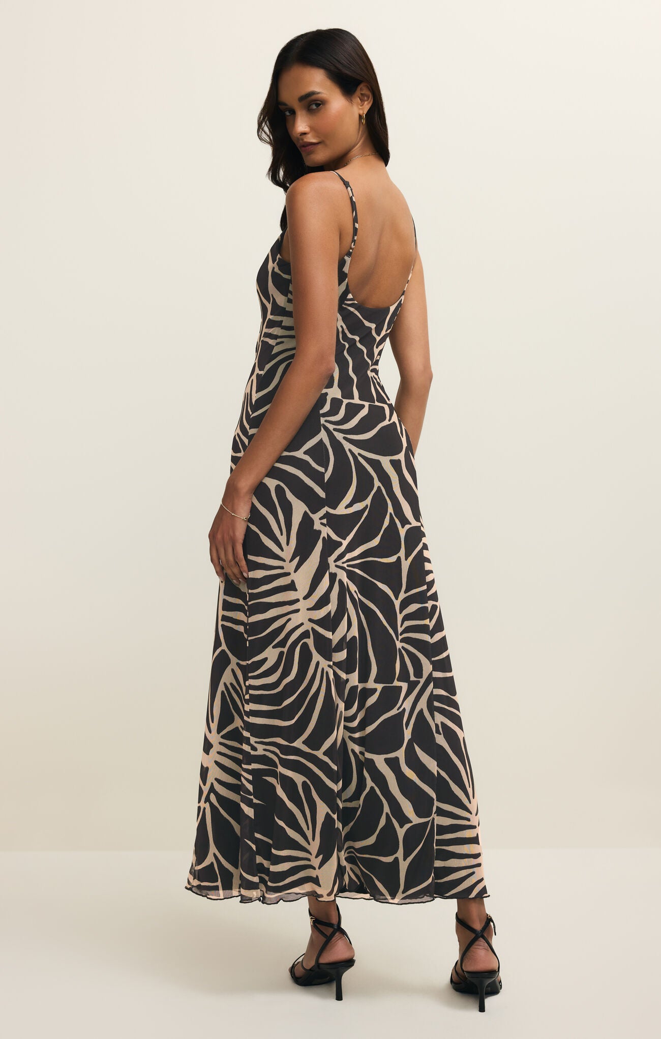 Charisma Tova Palm Midi Dress Black