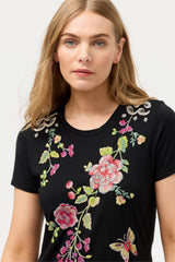 Maddy-Handkerchief Hem Knit Dress Black