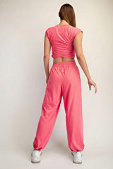 Crossover Movement Set Flamingo Pink