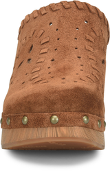 Tomika Suede Clogs Tan