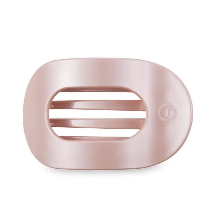 Teleties Large Flat Round Clip Pearly Pink