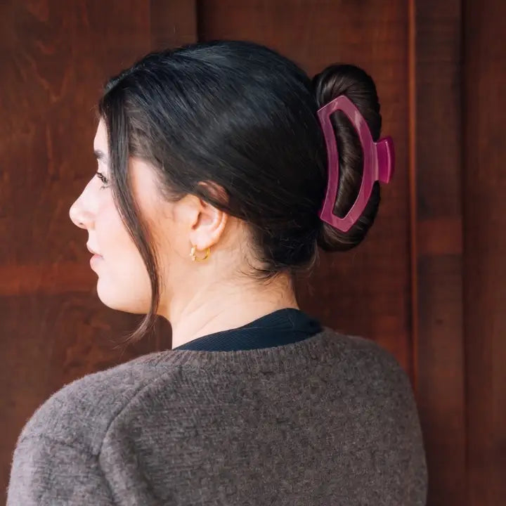 Open Large Hair Clip Mulberry