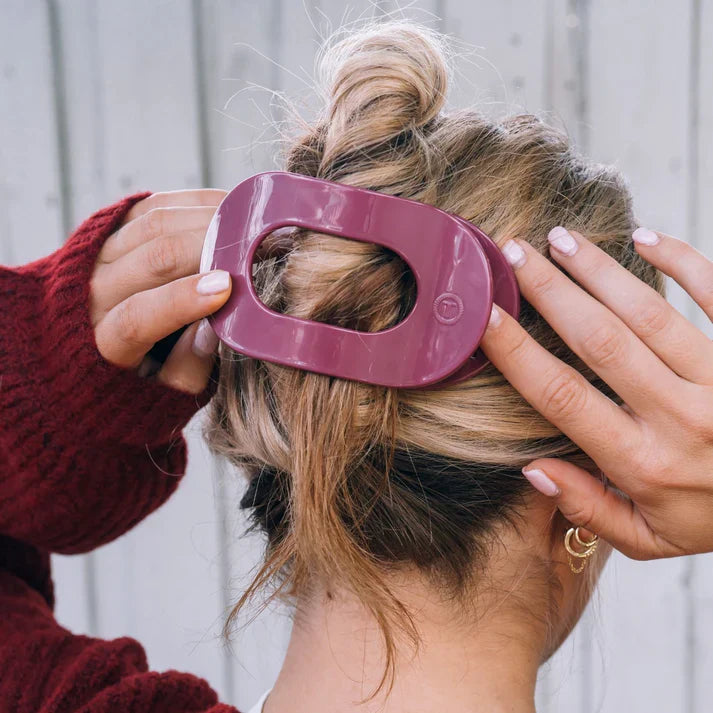 Teleties Large Flat Round Clip Wild Side