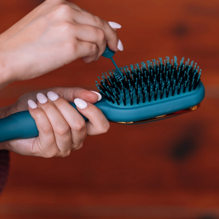 Teleties Hair Brush Teal with It Board Bristle