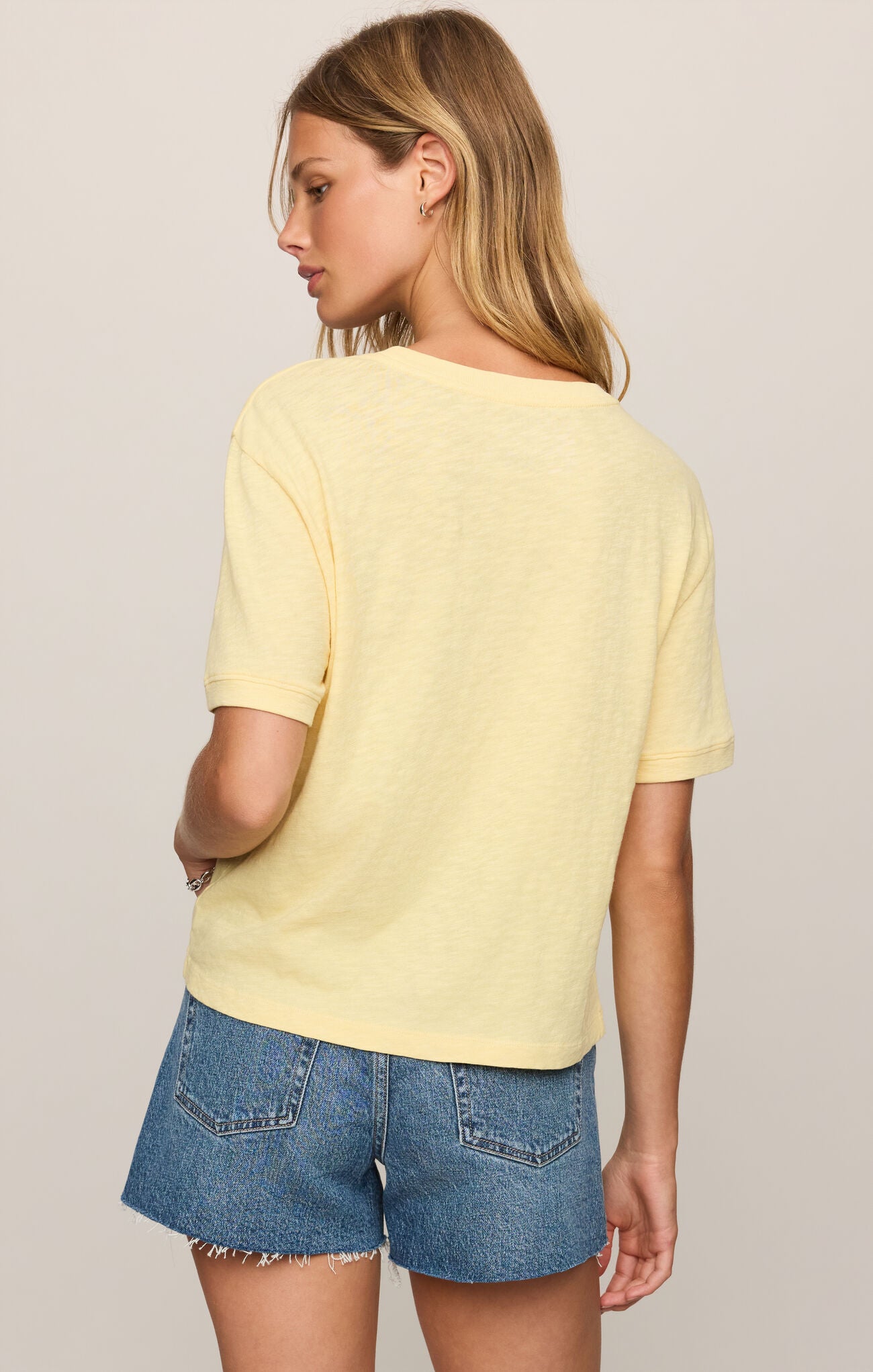 Lake Life Ringer Tee Lemon Tarte