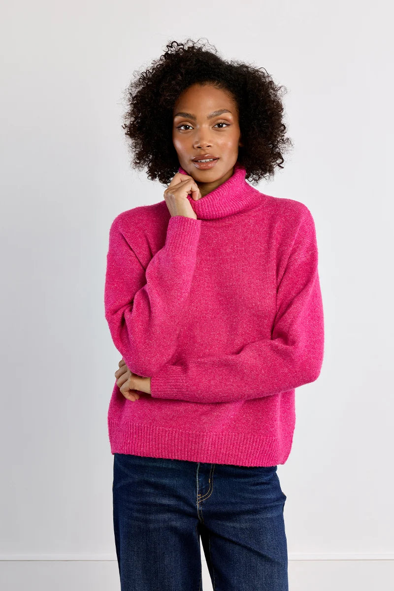 Turtleneck Marled Knit Sweater