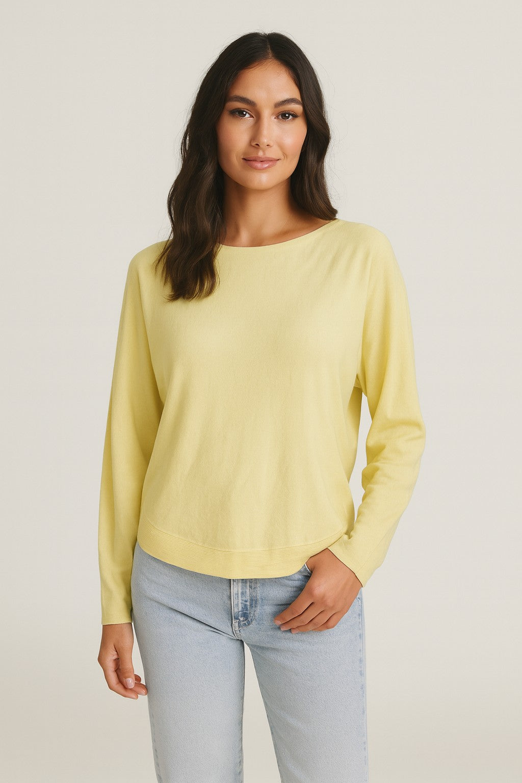 Rounded Hem Pullover Sweater Heather Daisy