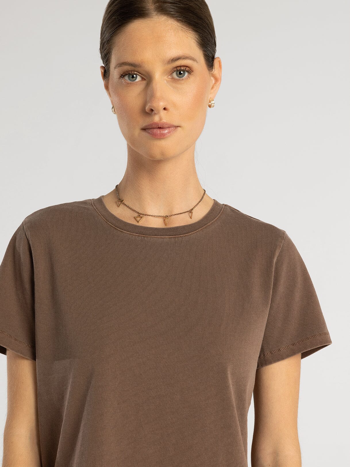 Asher Relaxed Fit Tee Deep Mahogany