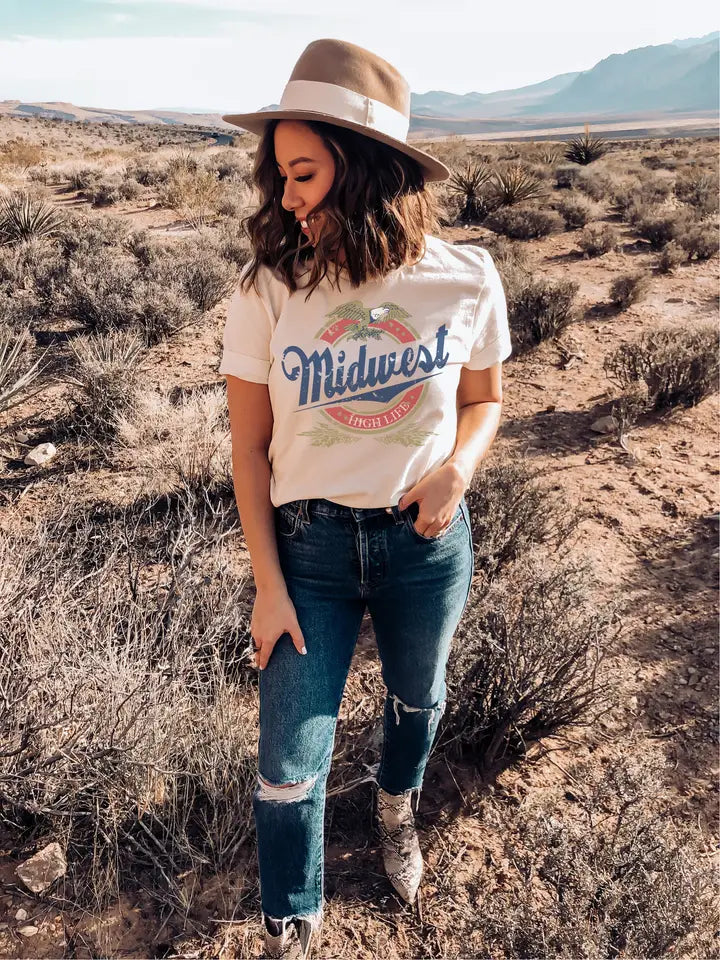 Midwest High Life Graphic Tee Sand