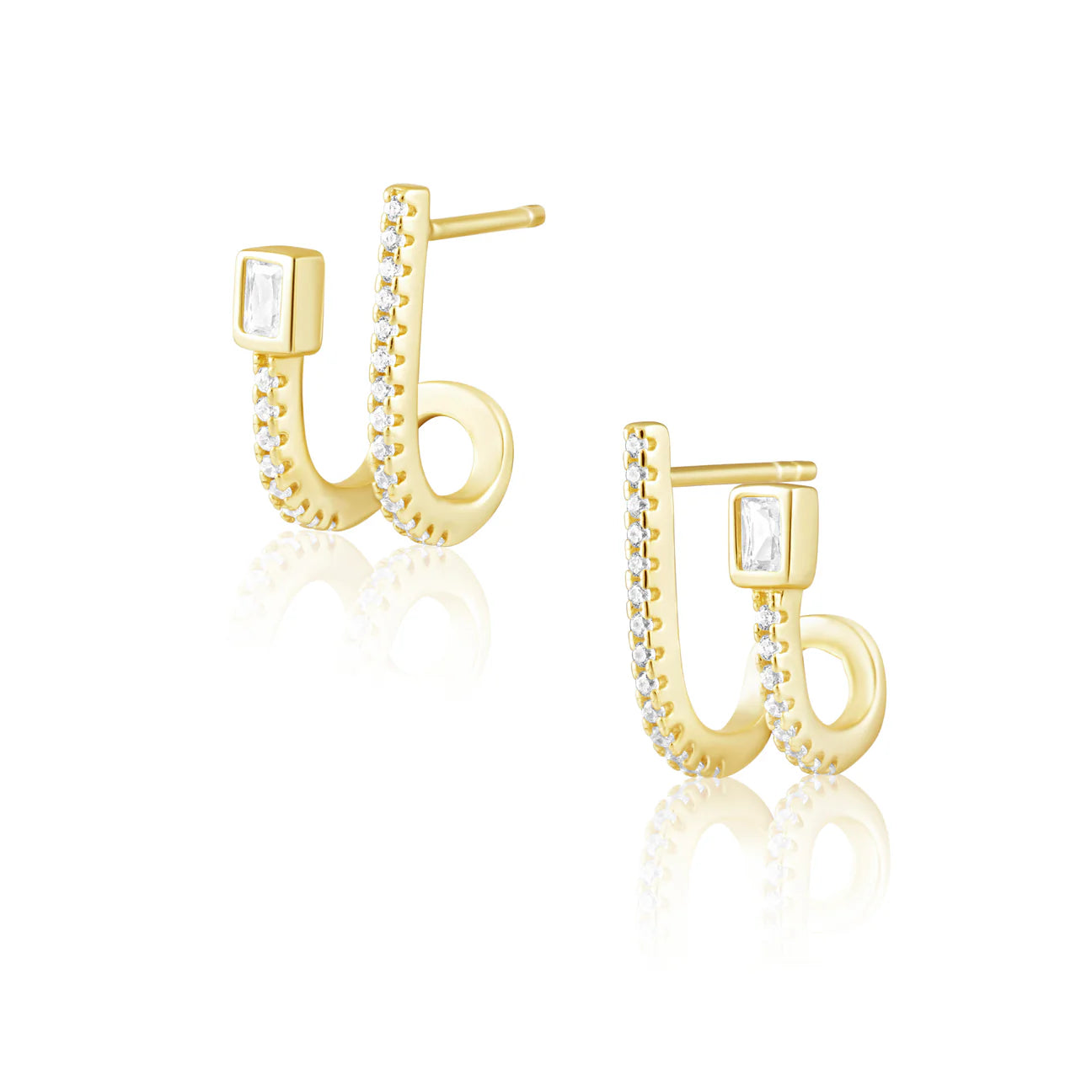 Darcie CZ Huggie Earrings