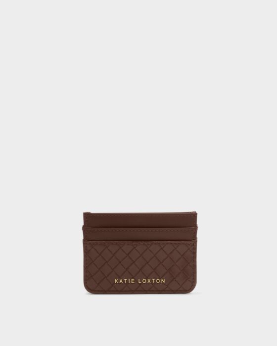 Nova Woven Texture Cardholder Chocolate